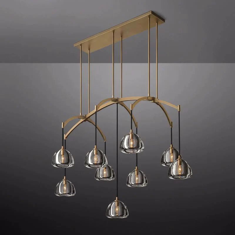 HEMISPHERE LINEAR CHANDELIER 54"