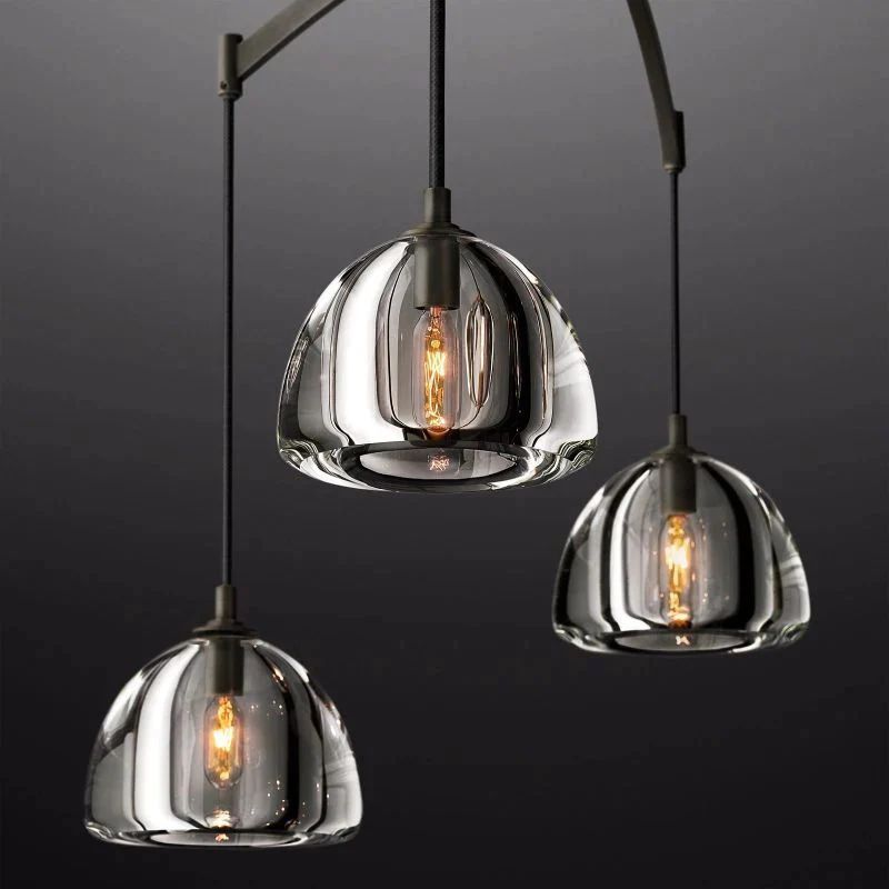 HEMISPHERE LINEAR CHANDELIER 54"