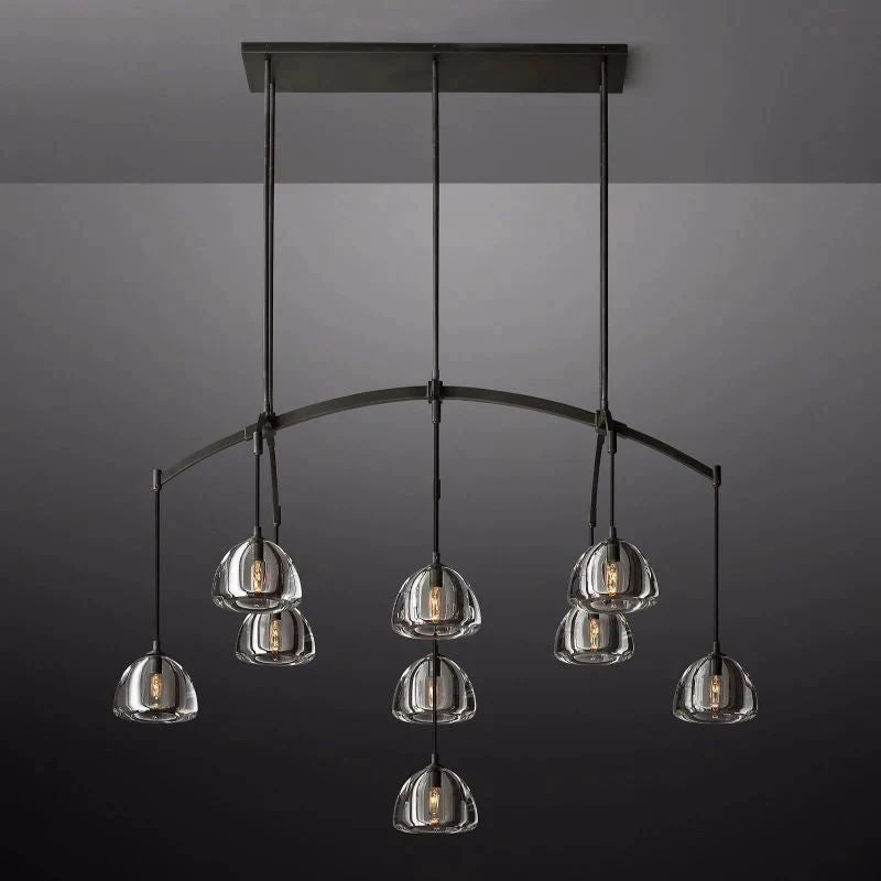 HEMISPHERE LINEAR CHANDELIER 54"