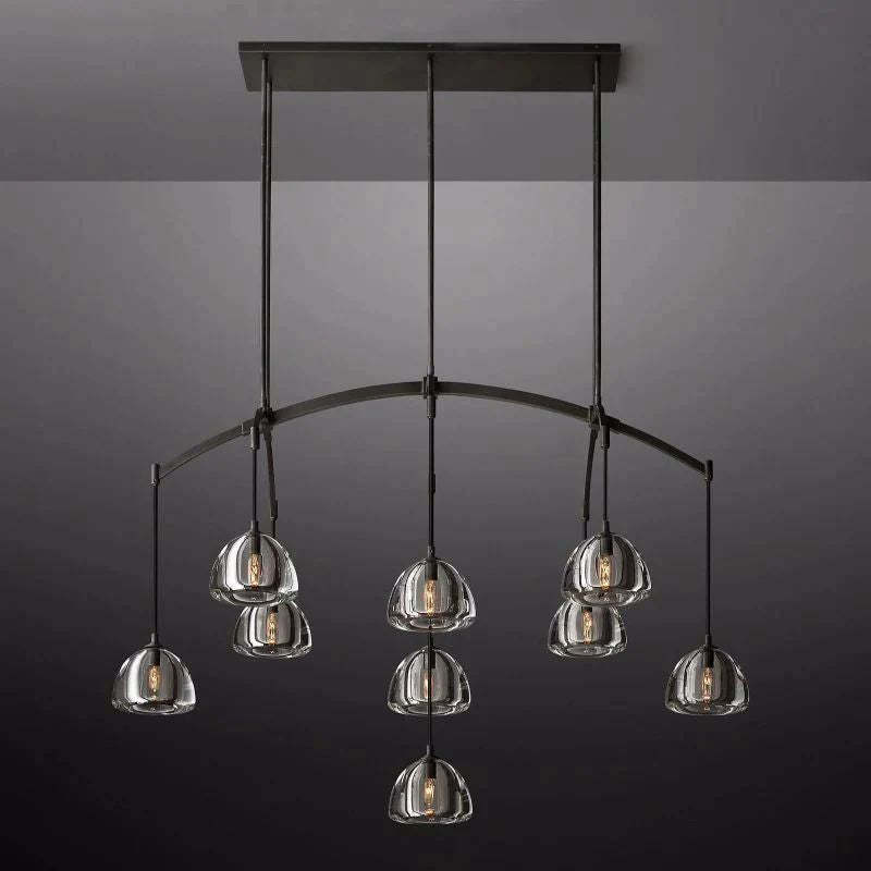 HEMISPHERE LINEAR CHANDELIER 54"