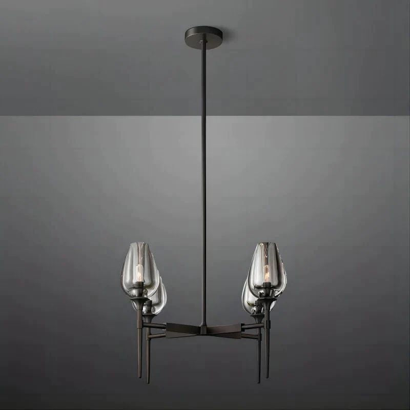 TULIP ROUND CHANDELIER 27"