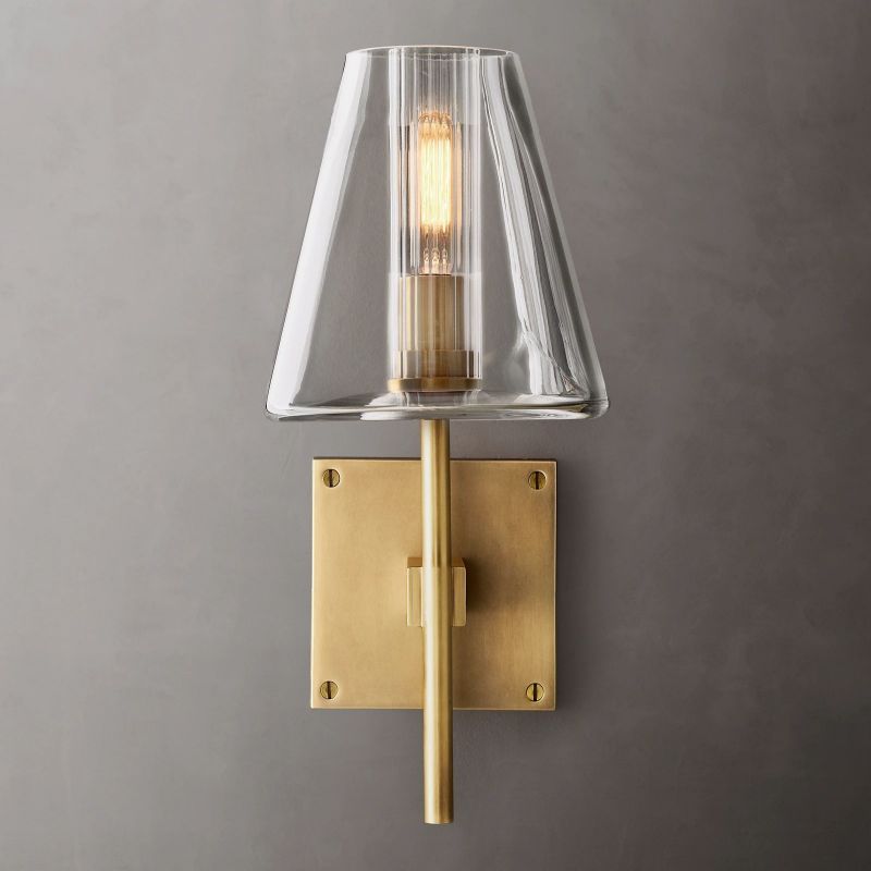Fairfield Glass Shade Sconce-HiLamps
