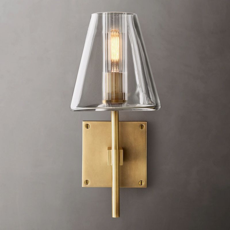 Fairfield Glass Shade Sconce-HiLamps