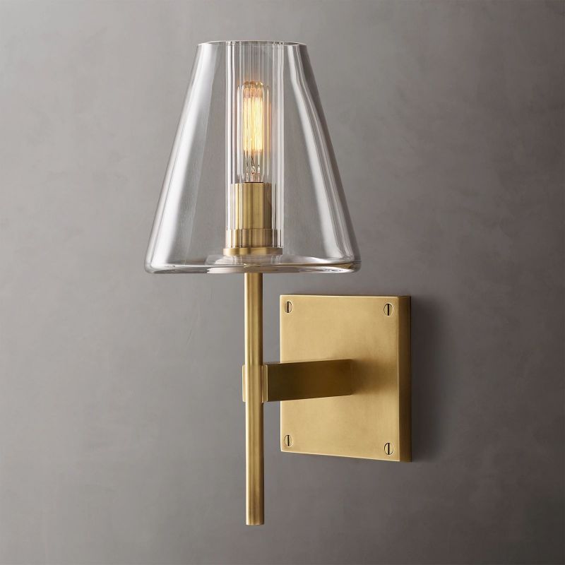 Fairfield Glass Shade Sconce-HiLamps