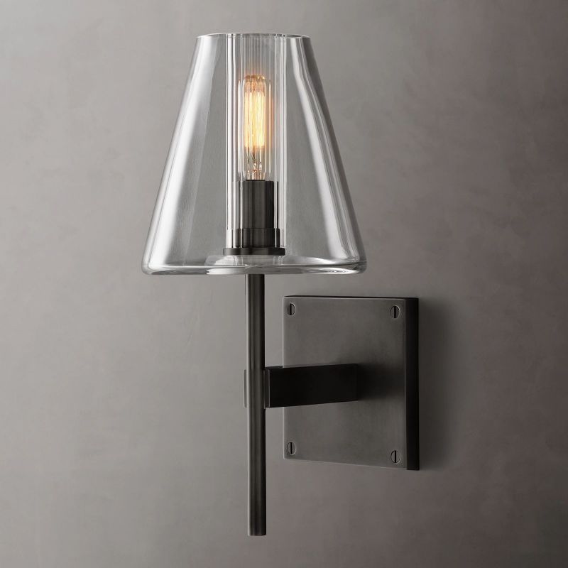 Fairfield Glass Shade Sconce-HiLamps