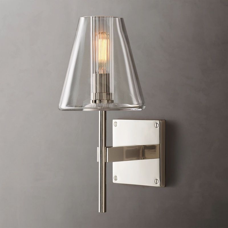 Fairfield Glass Shade Sconce-HiLamps