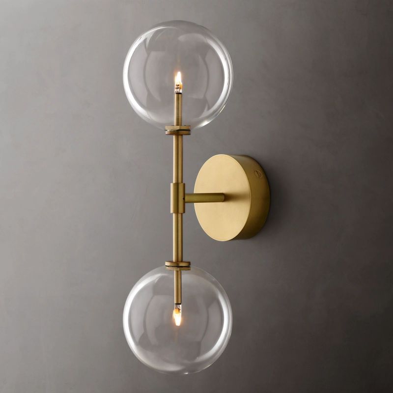 Yarrow Glass Globe Linear Sconce