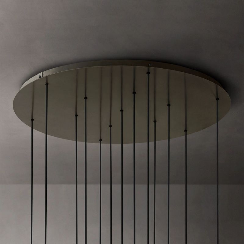 Glass Globe Mobile Cluster Chandelier 44"