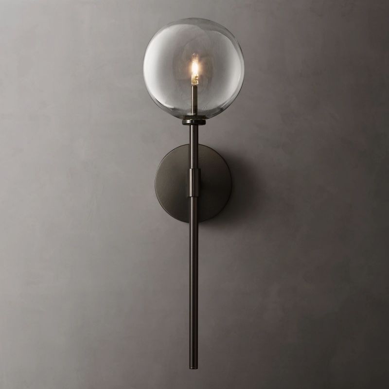 Yarrow Glass Globe Sconce