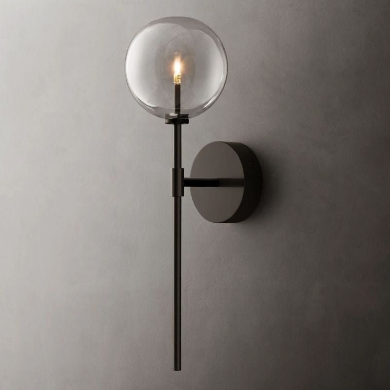 Yarrow Glass Globe Sconce