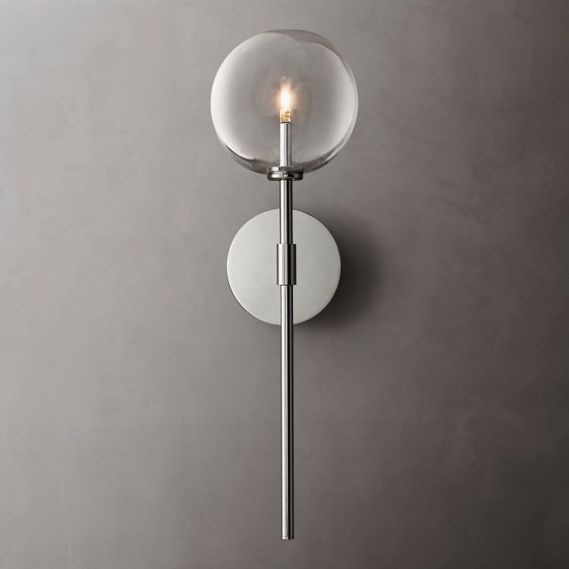 Yarrow Glass Globe Sconce