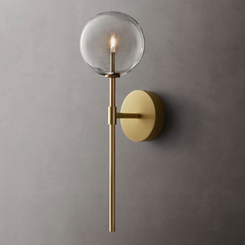 Yarrow Glass Globe Sconce