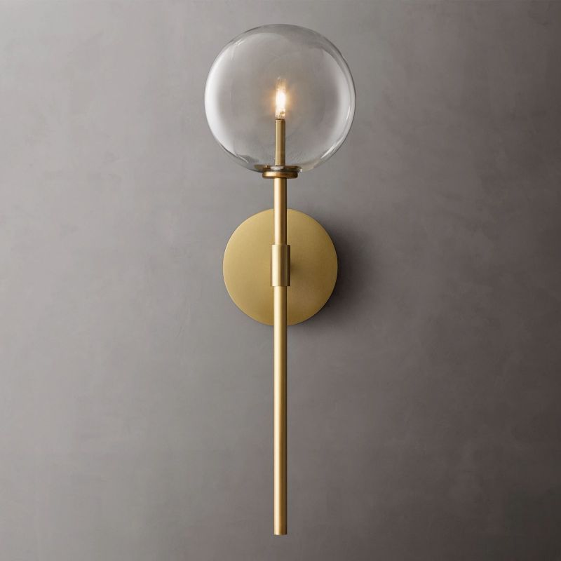 Yarrow Glass Globe Sconce