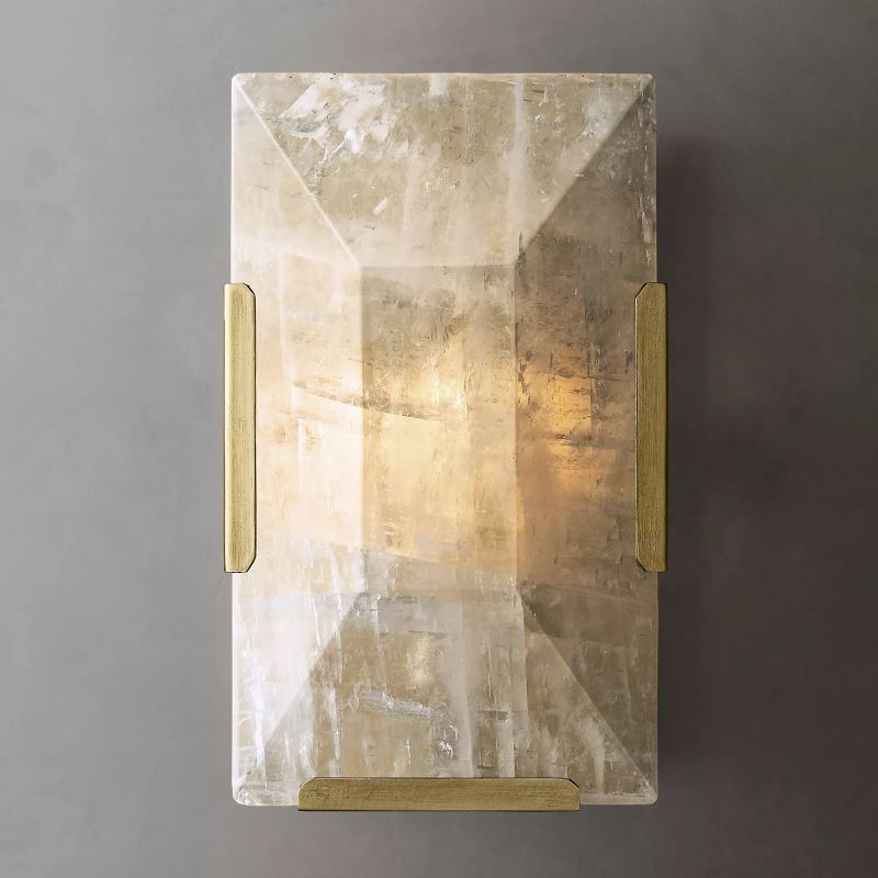 Hensley Calcite Short Wall Sconce-HiLamps