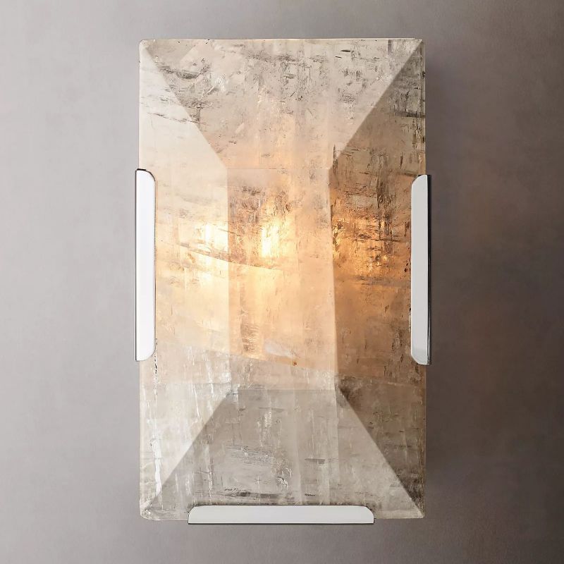 Hensley Calcite Short Wall Sconce-HiLamps