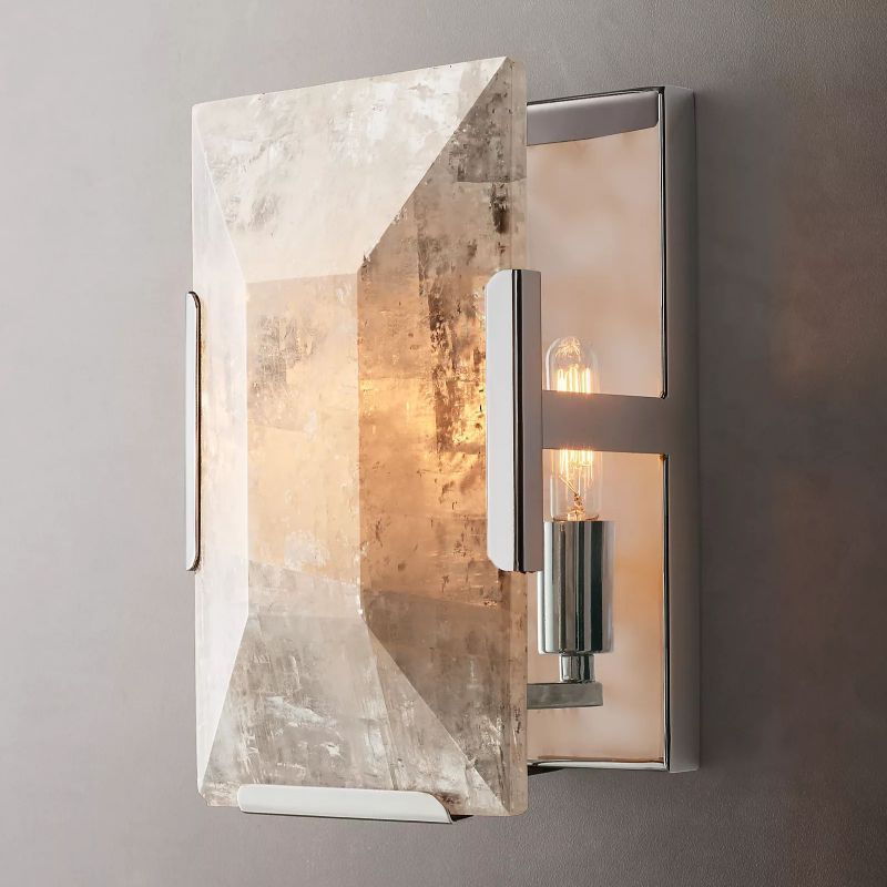 Hensley Calcite Short Wall Sconce-HiLamps