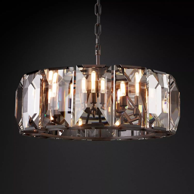 HARLOW CRYSTAL ROUND CHANDELIER 31"