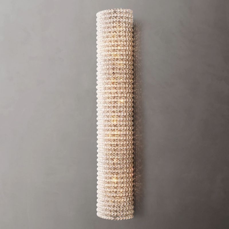 Joplin Crystal Halo Smoke Wall Sconce-HiLamps