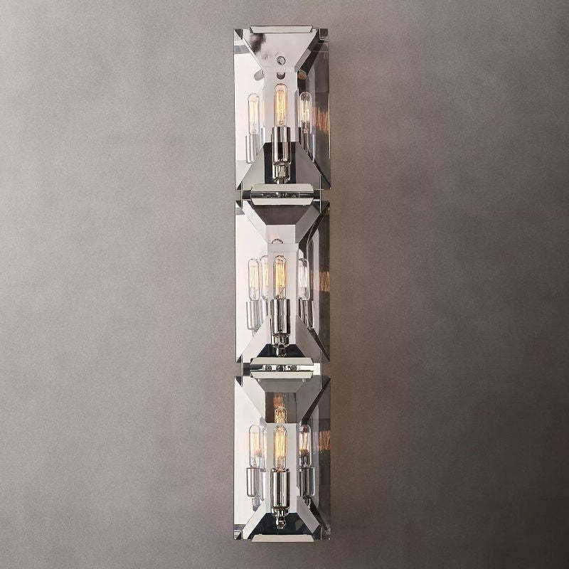 Hensley Crystal Triple Wall Sconce-HiLamps