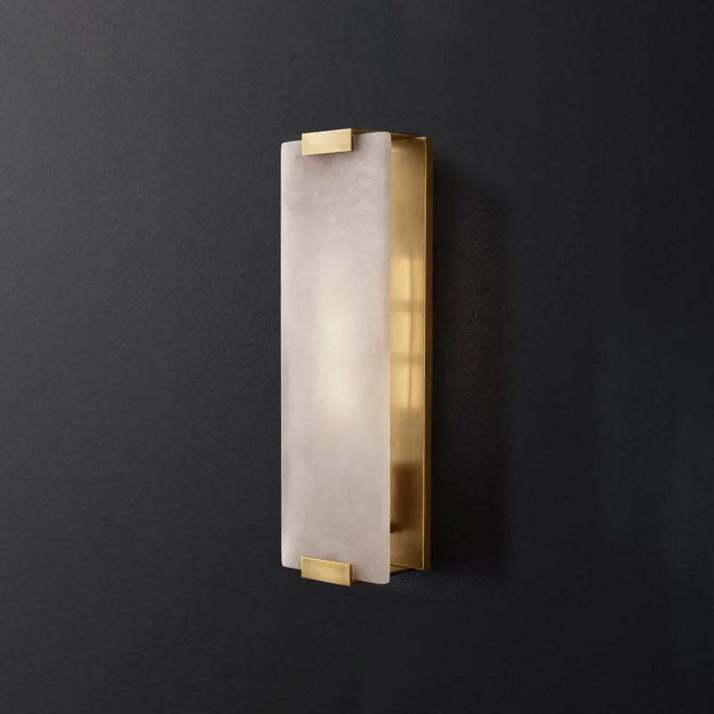 Hand-Carved Alabaster Grand Sconce