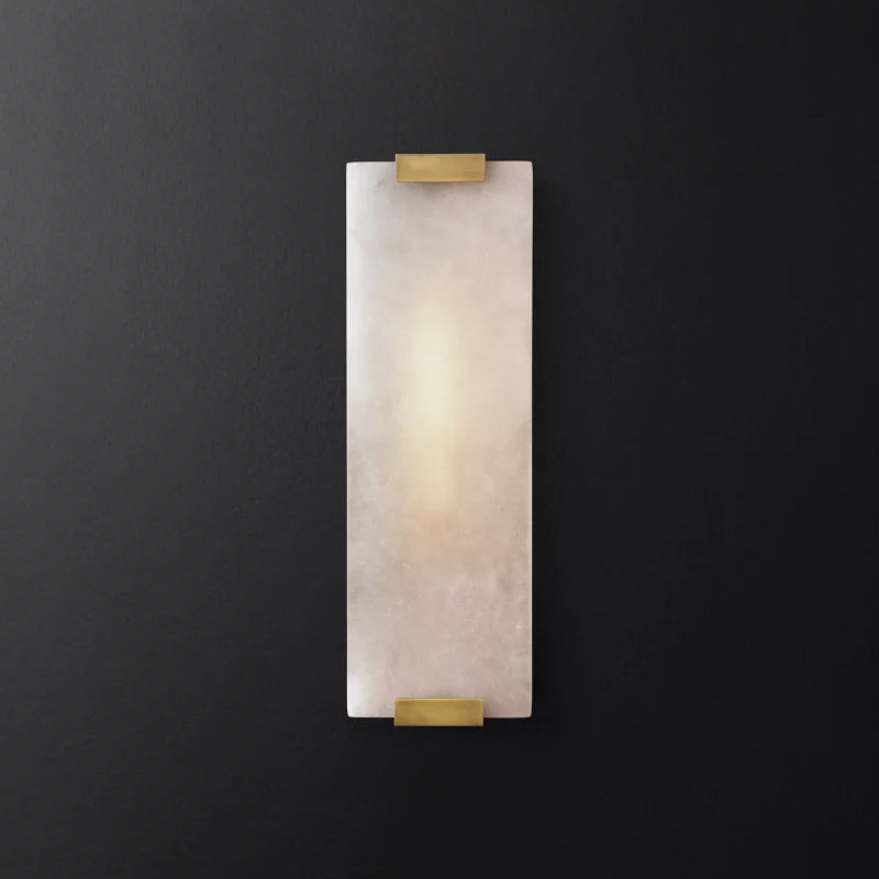Hand-Carved Alabaster Grand Sconce