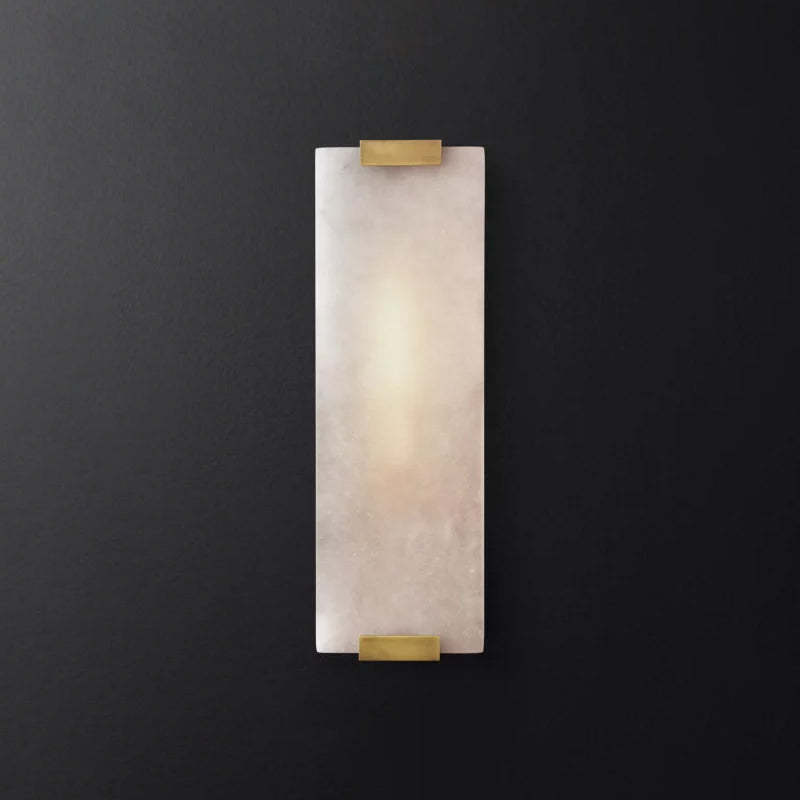 Hand-Carved Alabaster Grand Sconce