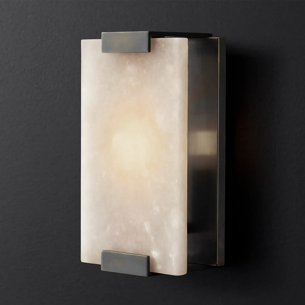 Hand-Carved Alabaster Sconce