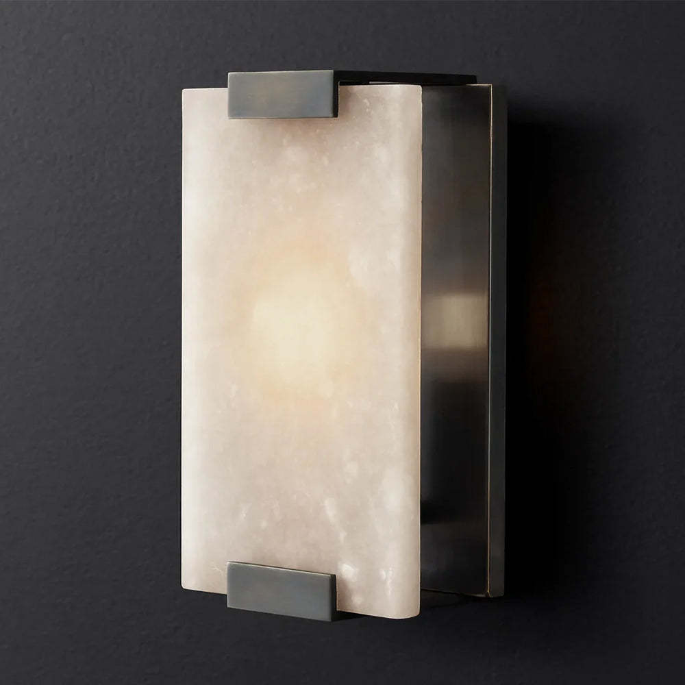 Hand-Carved Alabaster Sconce