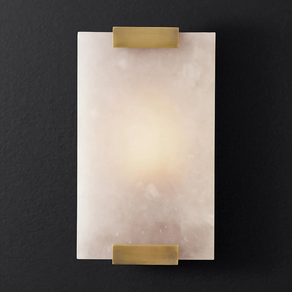 Hand-Carved Alabaster Sconce