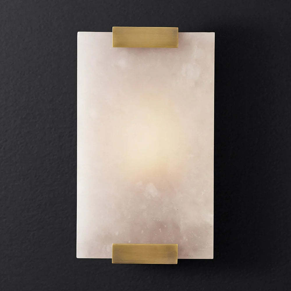 Hand-Carved Alabaster Sconce