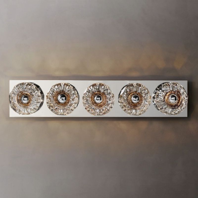 Bayfield Cristal Clear Glass Linear Grand Wall Sconce-HiLamps