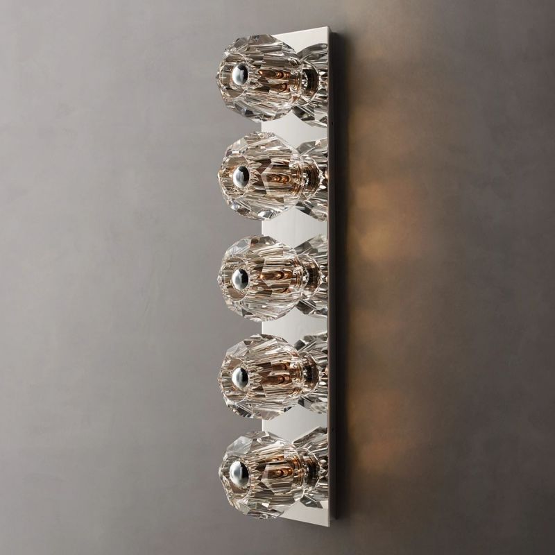 Bayfield Cristal Clear Glass Linear Grand Wall Sconce-HiLamps