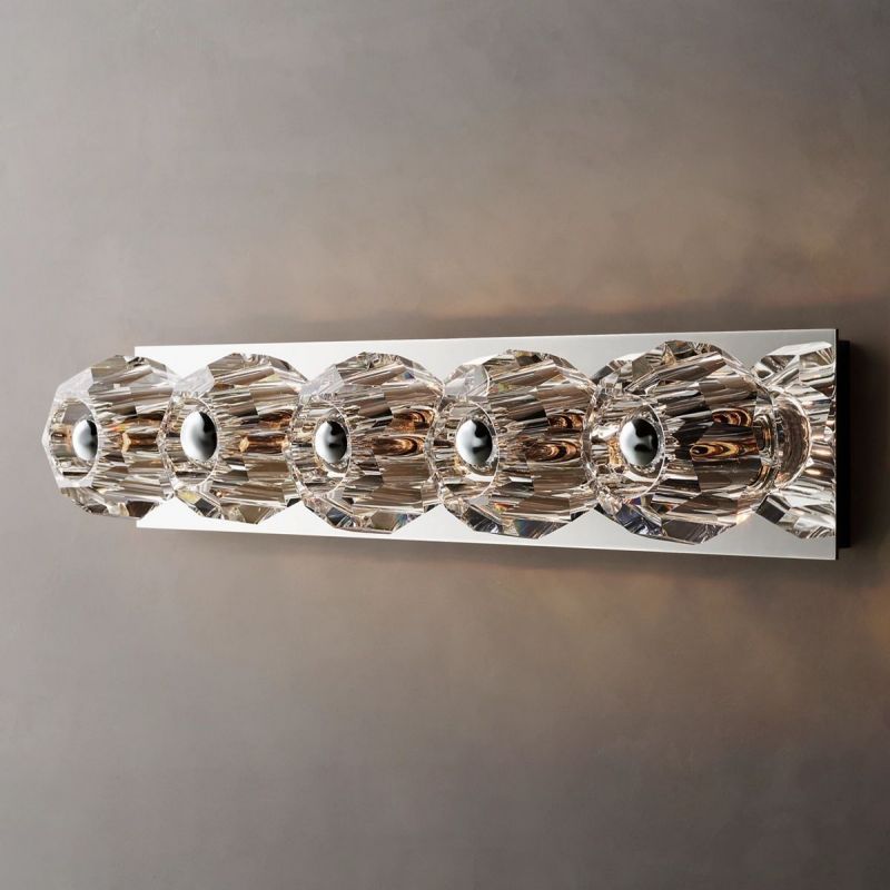 Bayfield Cristal Clear Glass Linear Grand Wall Sconce-HiLamps