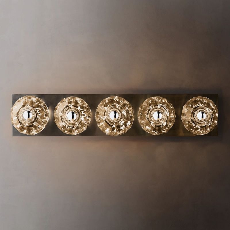 Bayfield Cristal Clear Glass Linear Grand Wall Sconce-HiLamps