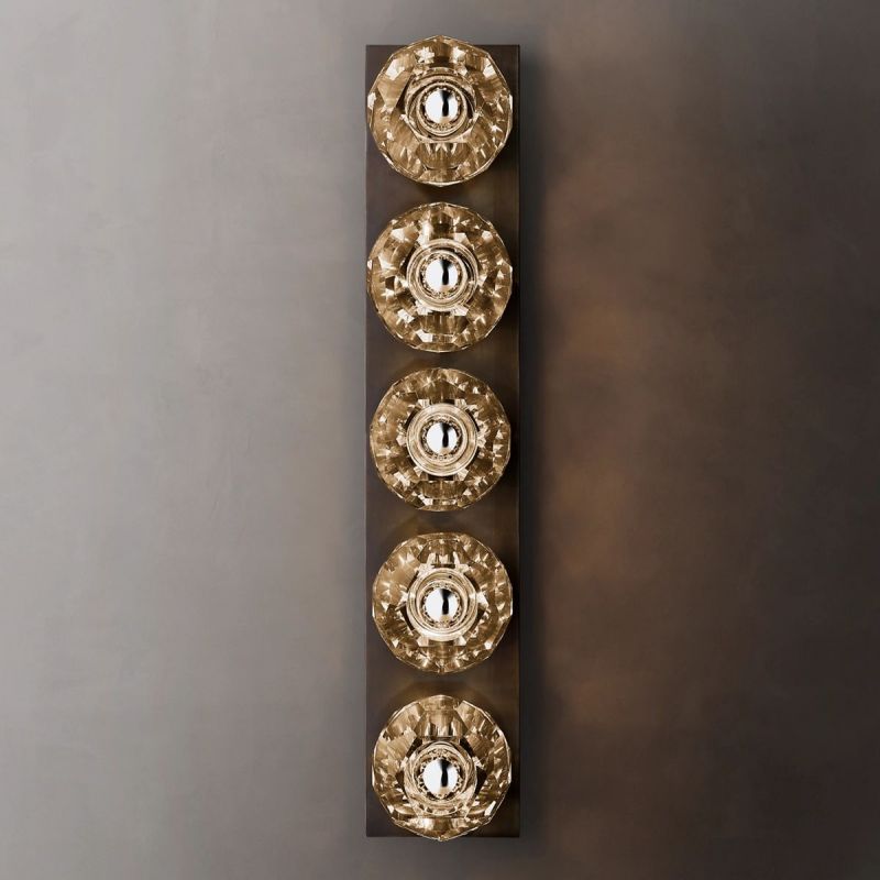 Bayfield Cristal Clear Glass Linear Grand Wall Sconce-HiLamps