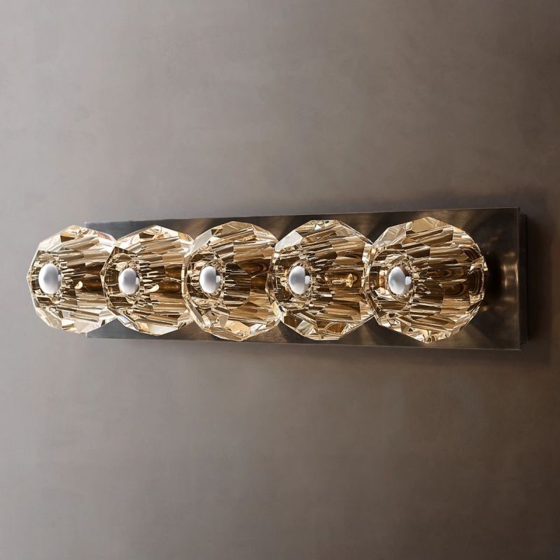 Kristal Clear Glass Linear Grand Wall Sconce
