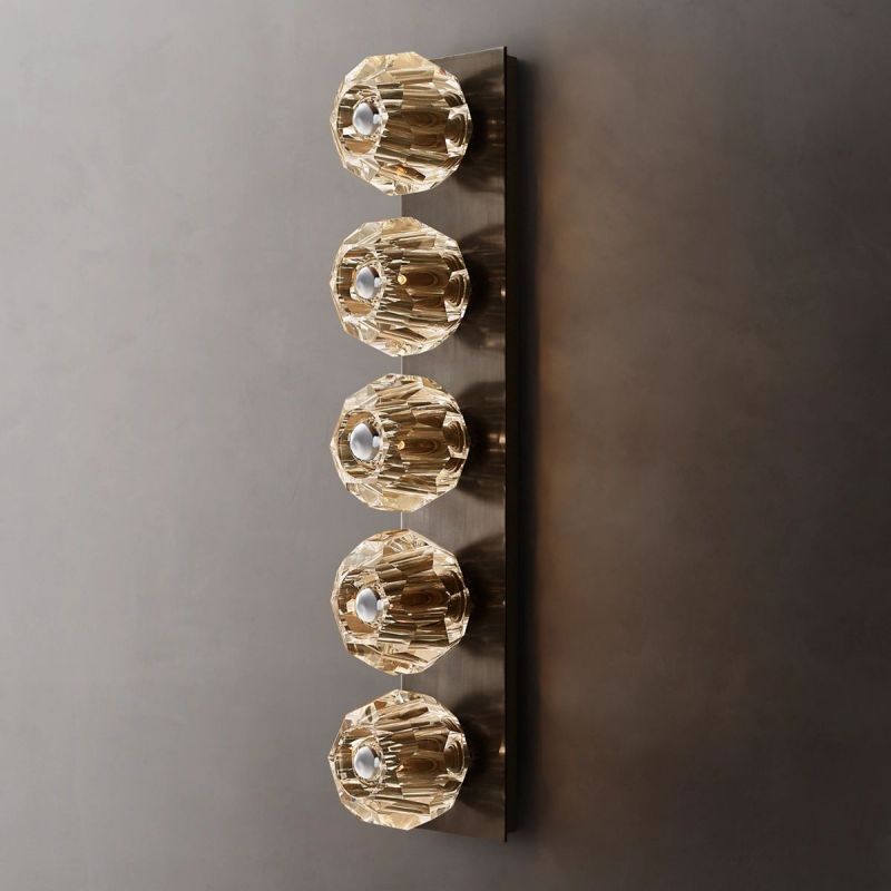 Bayfield Cristal Clear Glass Linear Grand Wall Sconce-HiLamps