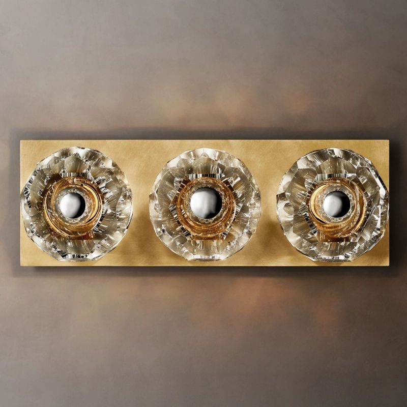 Bayfield Cristal Clear Glass Linear Short Wall Sconce-HiLamps