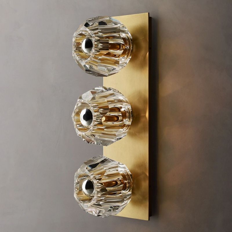 Bayfield Cristal Clear Glass Linear Short Wall Sconce-HiLamps