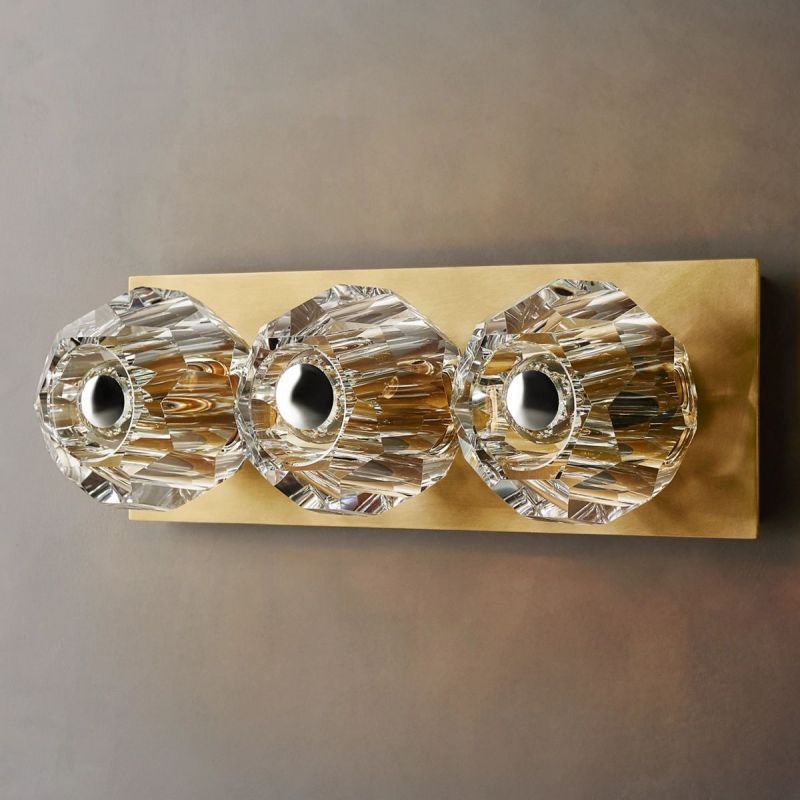 Bayfield Cristal Clear Glass Linear Short Wall Sconce-HiLamps