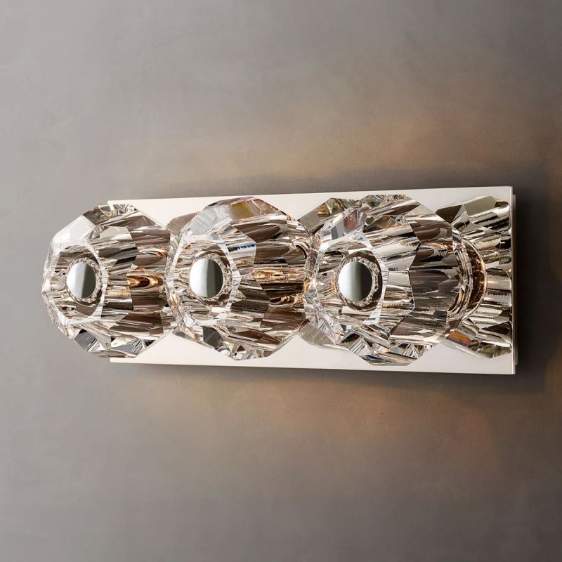 Bayfield Cristal Clear Glass Linear Short Wall Sconce-HiLamps