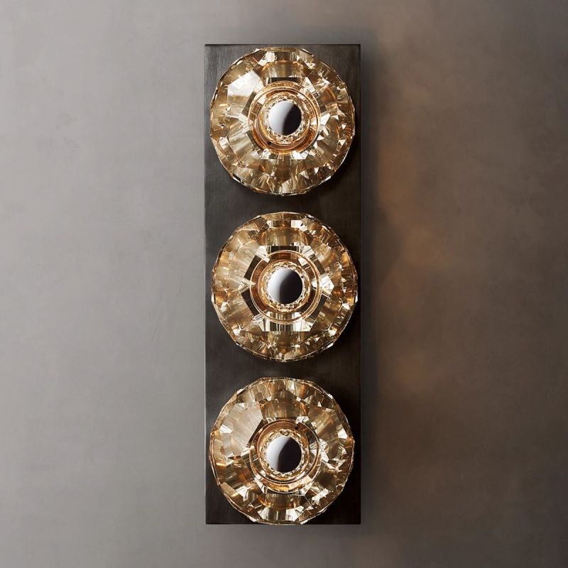 Bayfield Cristal Clear Glass Linear Short Wall Sconce-HiLamps