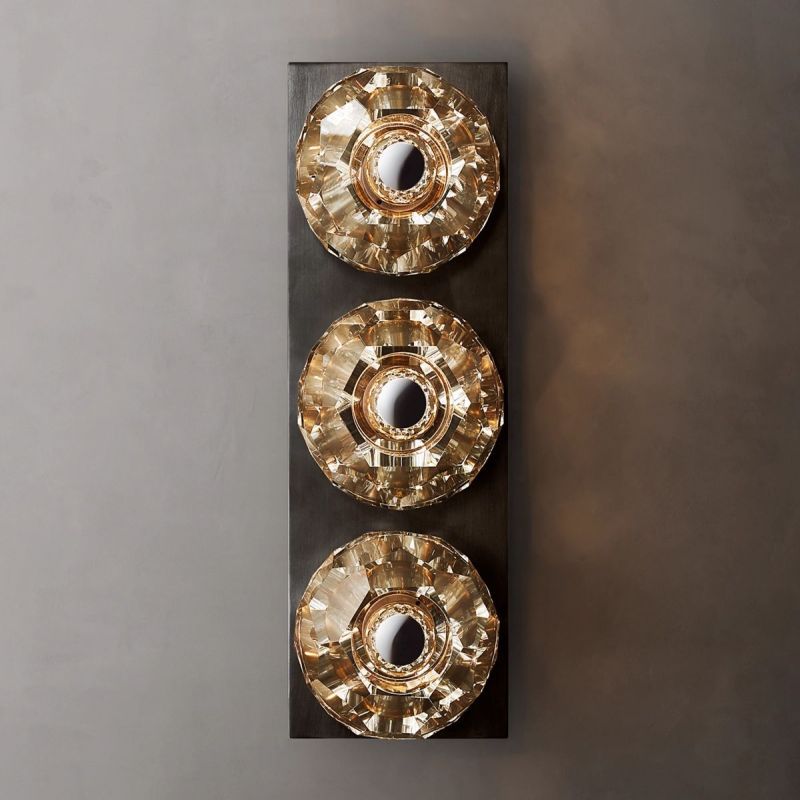 Bayfield Cristal Clear Glass Linear Short Wall Sconce-HiLamps
