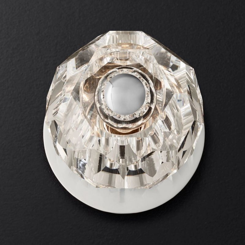 Bayfield Cristal Clear Glass Petite Wall Sconce-HiLamps