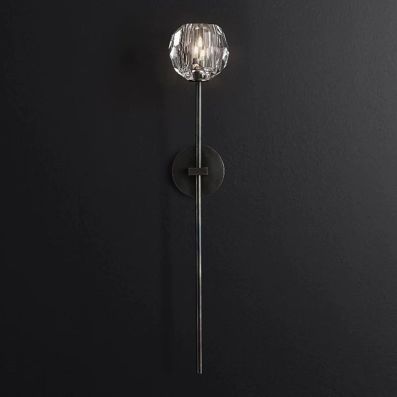 Bayfield Cristal Glass Grand Wall Sconce-HiLamps