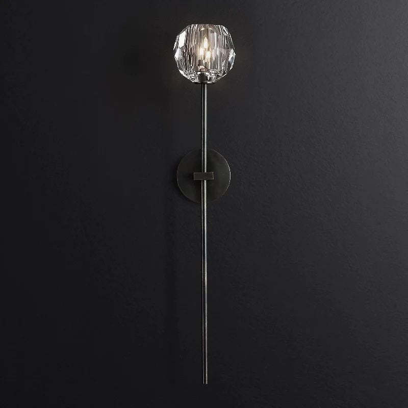 Bayfield Cristal Glass Grand Wall Sconce-HiLamps