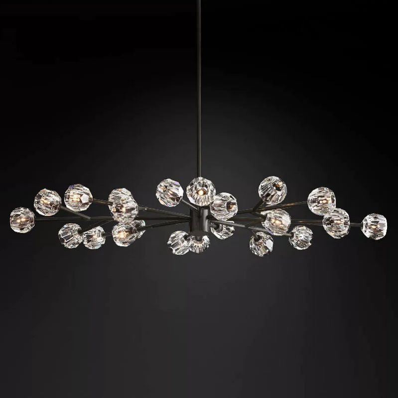 BOULE DE CRISTAL GLASS OVAL CHANDELIER 72"