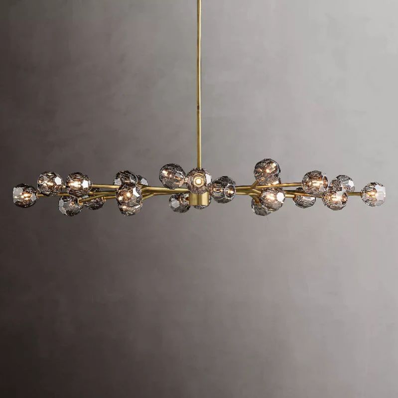 BOULE DE CRISTAL GLASS OVAL CHANDELIER 72"