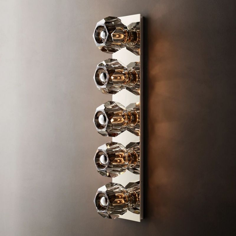 Bayfield Cristal Smoke Glass Linear Grand Wall Sconce-HiLamps