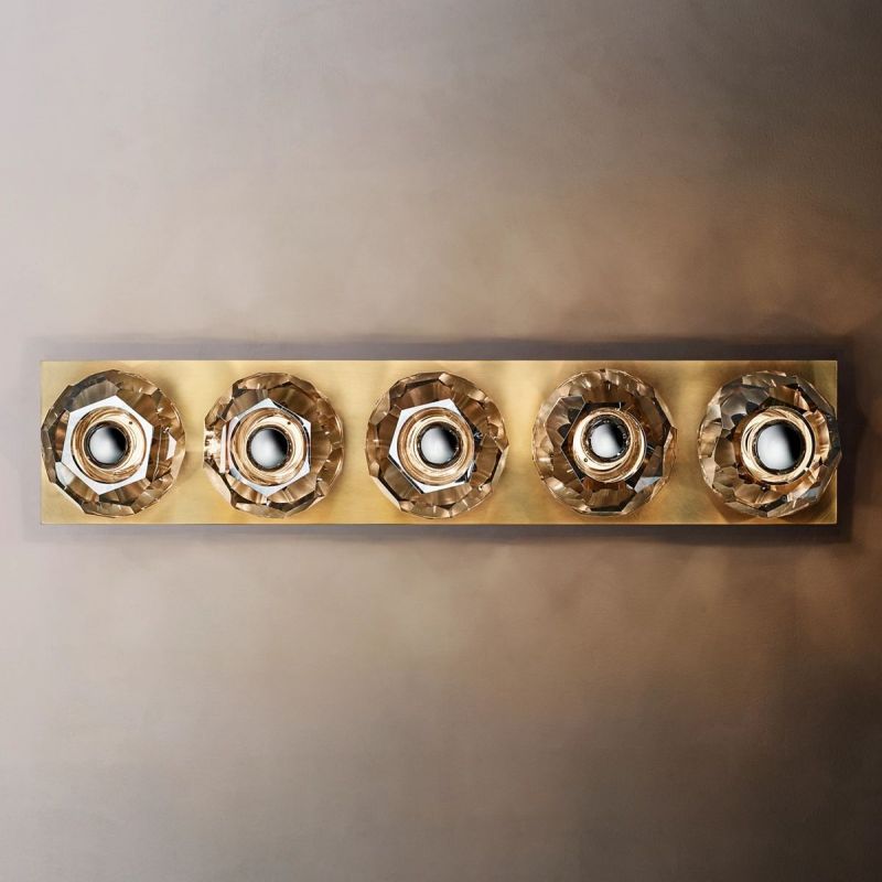 Bayfield Cristal Smoke Glass Linear Grand Wall Sconce-HiLamps